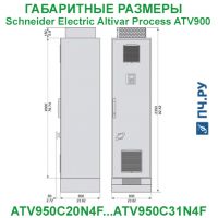 Габаритные размеры Schneider Electric Altivar Process ATV 900